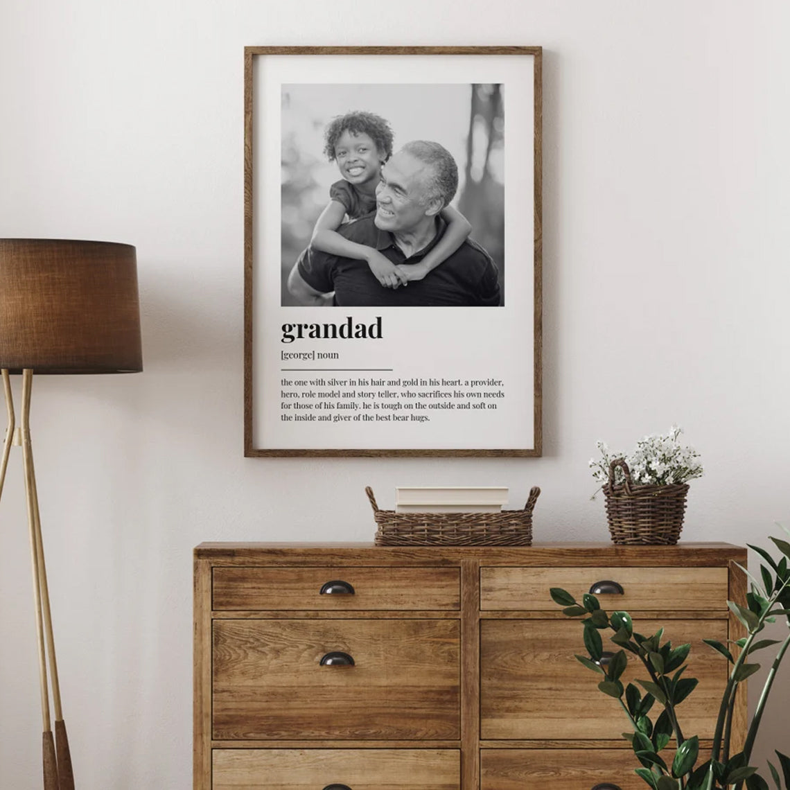 Personalized Grandad Photo Poster Art