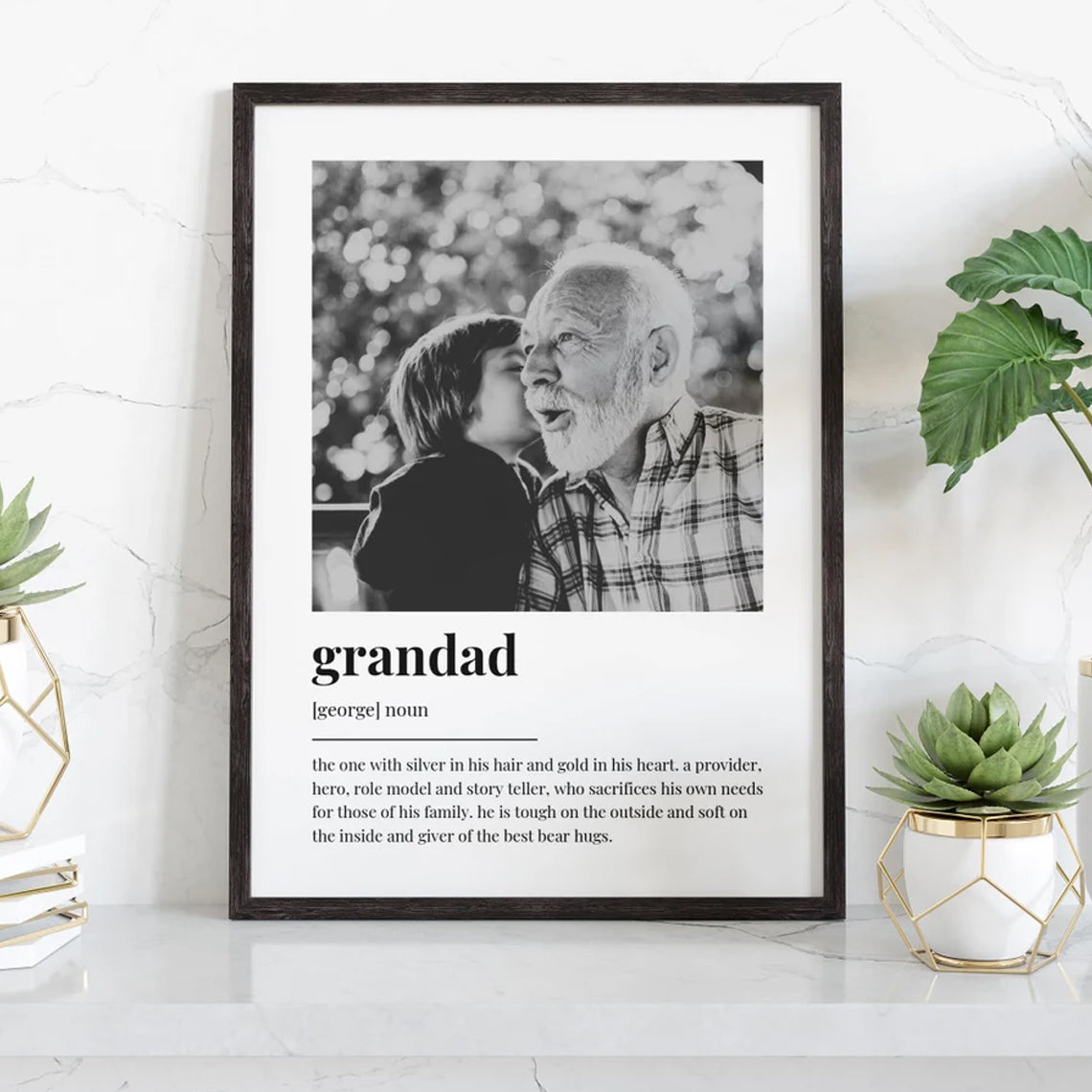 Personalized Grandad Photo Poster Art