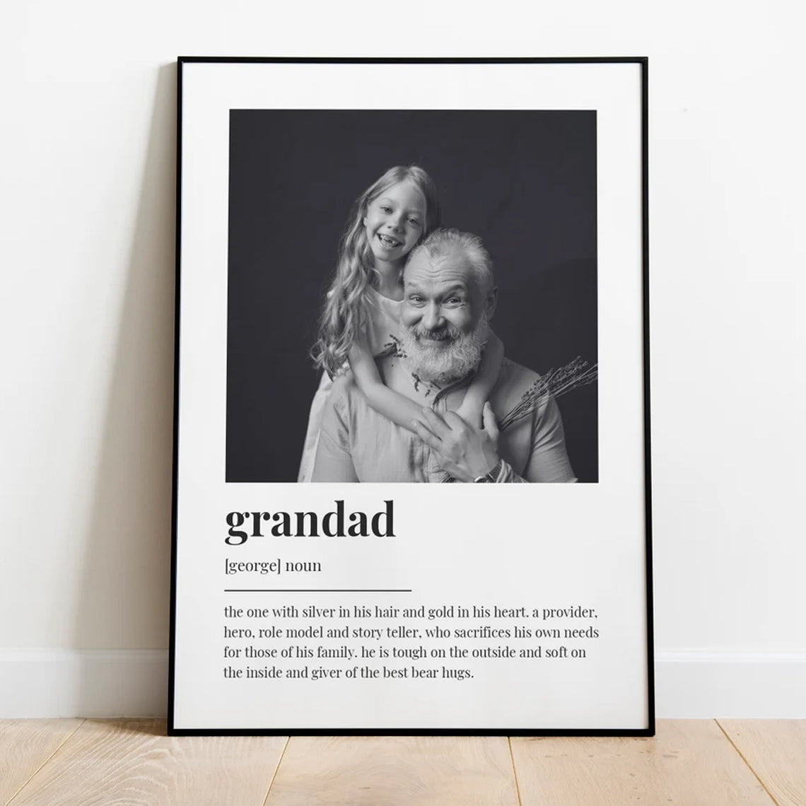Personalized Grandad Photo Poster Art
