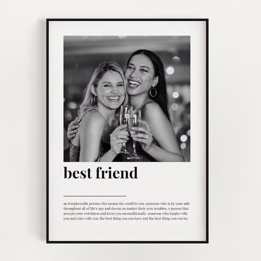Personalized Best Friends Photo Poster Art