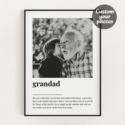 Personalized Grandad Photo Poster Art