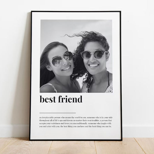 Personalized Best Friends Photo Poster Art