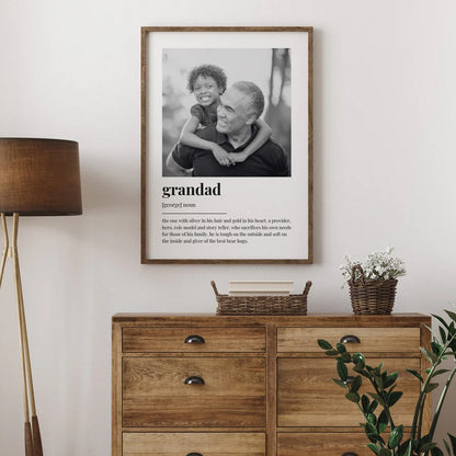 Personalized Grandad Photo Poster Art