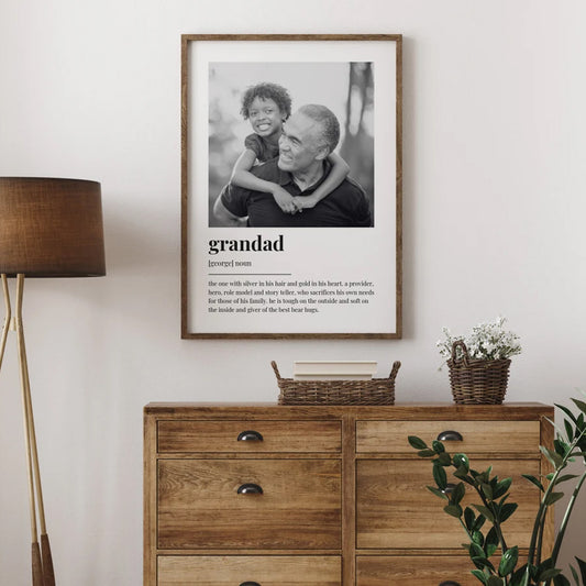 Personalized Grandad Photo Poster Art