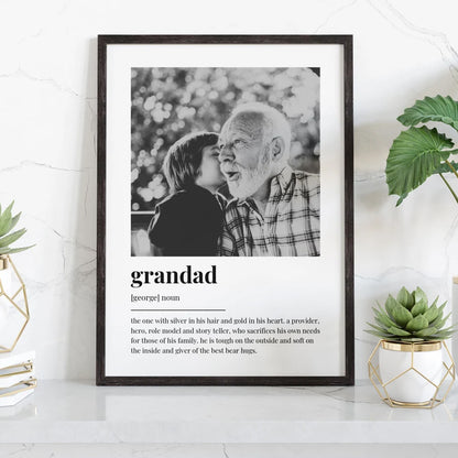 Personalized Grandad Photo Poster Art